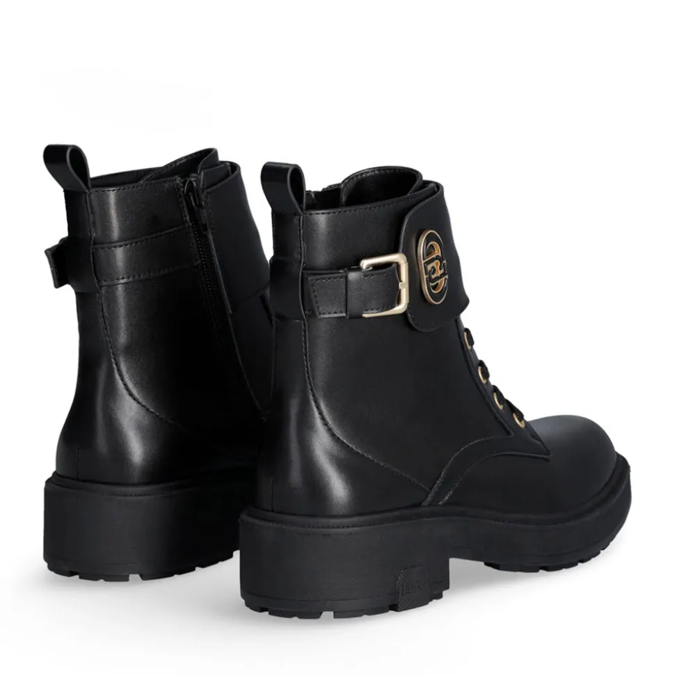 Anfibi Donna LIU JO London 03 in Pelle Nera