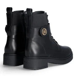 Anfibi Donna LIU JO New Nancy Eco 2-1 in Pelle Nera con Inserto Elastico