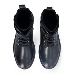 Anfibi Donna LIU JO New Nancy Eco 2-1 in Pelle Nera con Inserto Elastico