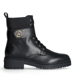 Anfibi Donna LIU JO New Nancy Eco 2-1 in Pelle Nera con Inserto Elastico