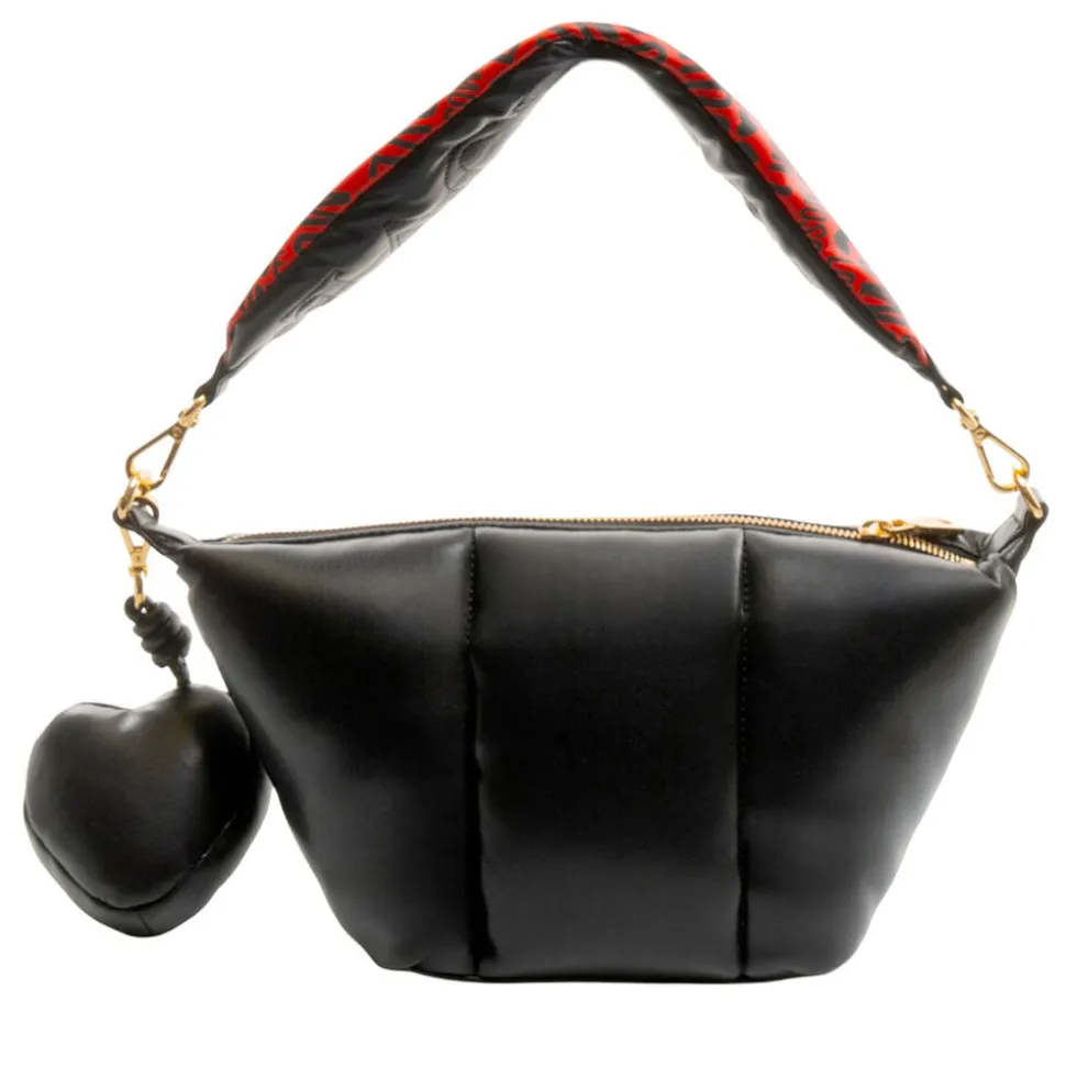 Borsa a Spalla LOVE MOSCHINO linea Puffy Logo Trapuntata Imbottita Nera