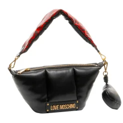Borsa a Spalla LOVE MOSCHINO linea Puffy Logo Trapuntata Imbottita Nera