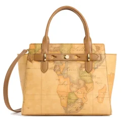 Borsa Donna a Mano 1A Classe Alviero Martini linea Escape Geo stampa Geo Classic e Cuoio LE61