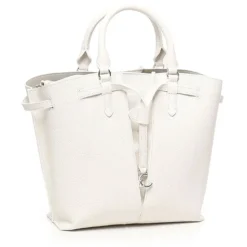 Borsa Donna a Mano a Secchiello COCCINELLE in Pelle Colore Blanco linea Flores Misura Piccola