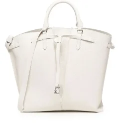 Borsa Donna a Mano a Secchiello COCCINELLE in Pelle Colore Blanco linea Flores