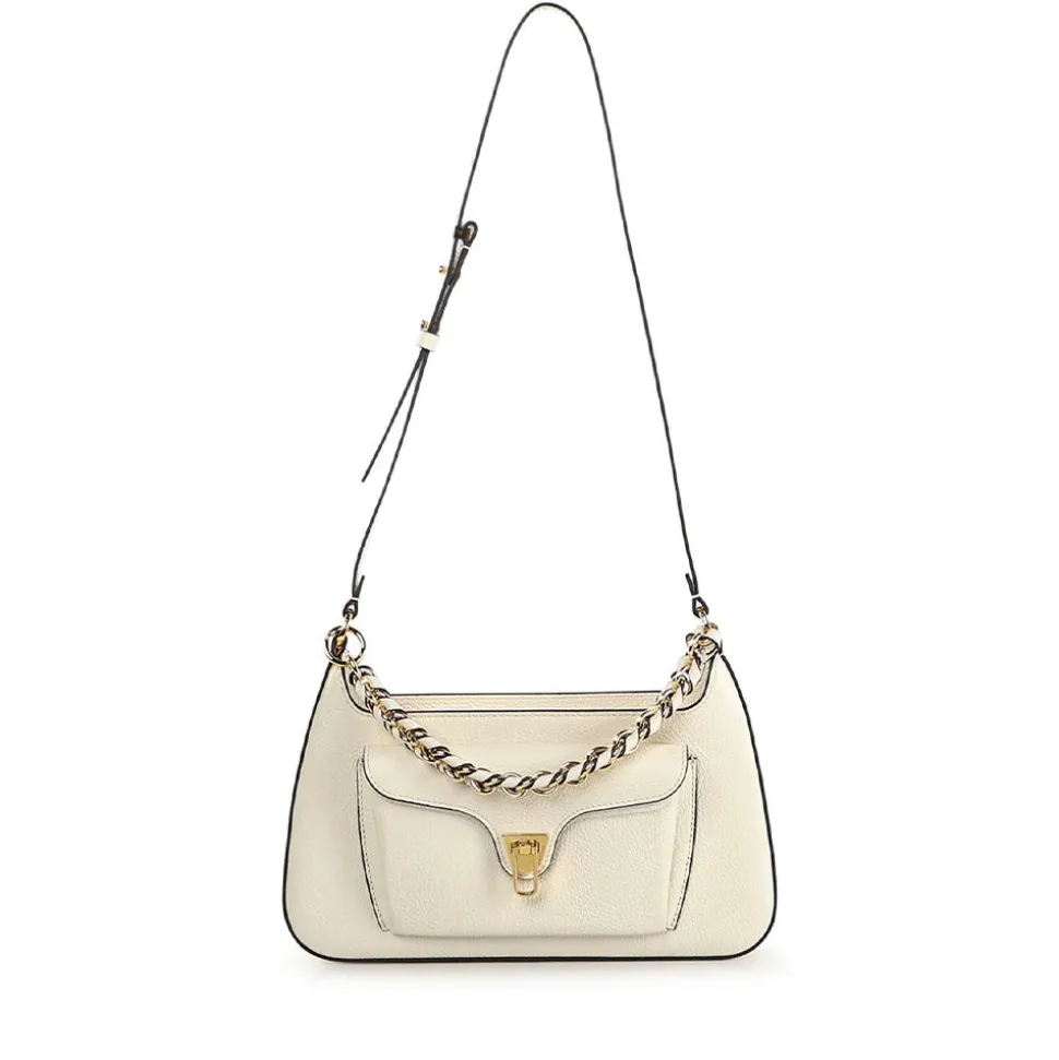 Borsa Donna a Mano COCCINELLE in Pelle linea Beat Generation Medium Colore Pearl