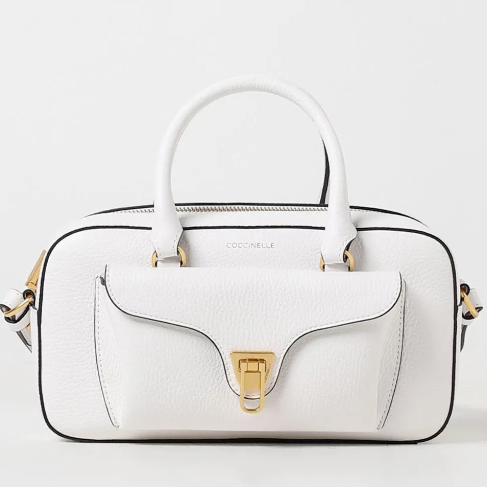 Borsa Donna a Mano COCCINELLE in Pelle linea Beat Soft Colore Brillant White