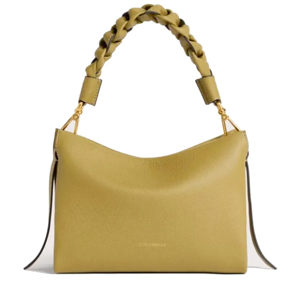 Borsa Donna a Mano COCCINELLE linea Boheme Small in Pelle Seagrass - Sandshell