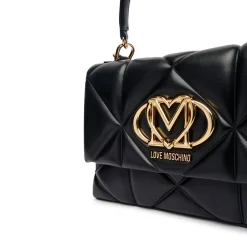 Borsa Donna a Mano con Tracolla LOVE MOSCHINO linea Embossed Trapuntata Nera