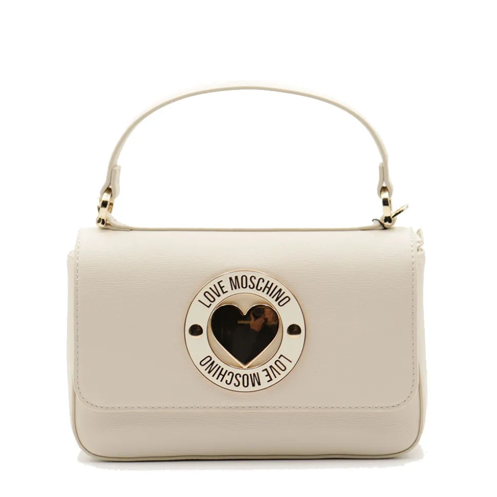Borsa Donna a Mano con Tracolla LOVE MOSCHINO linea Cupid Avorio con Logo