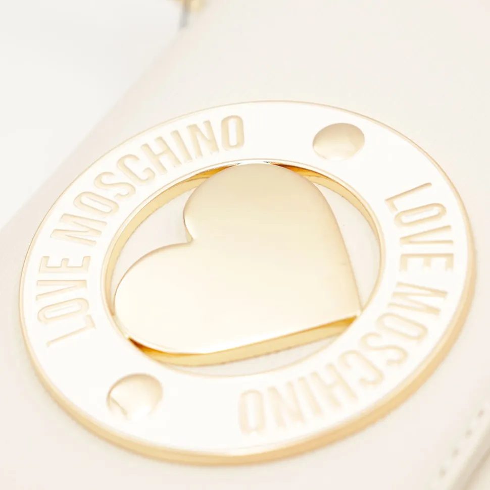 Borsa Donna a Mano con Tracolla LOVE MOSCHINO linea Cupid Avorio con Logo