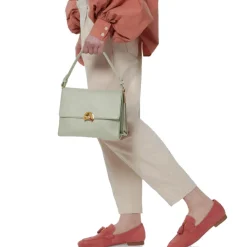 Borsa Donna a Mano con Tracolla COCCINELLE linea Binxie in Pelle Brillant White
