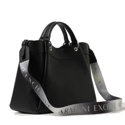 Borsa Donna a Mano con Tracolla Logata ARMANI EXCHANGE Colore Nero Misura Grande