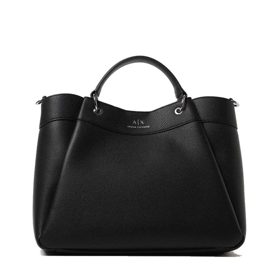 Borsa Donna a Mano con Tracolla Logata ARMANI EXCHANGE Colore Nero Misura Grande