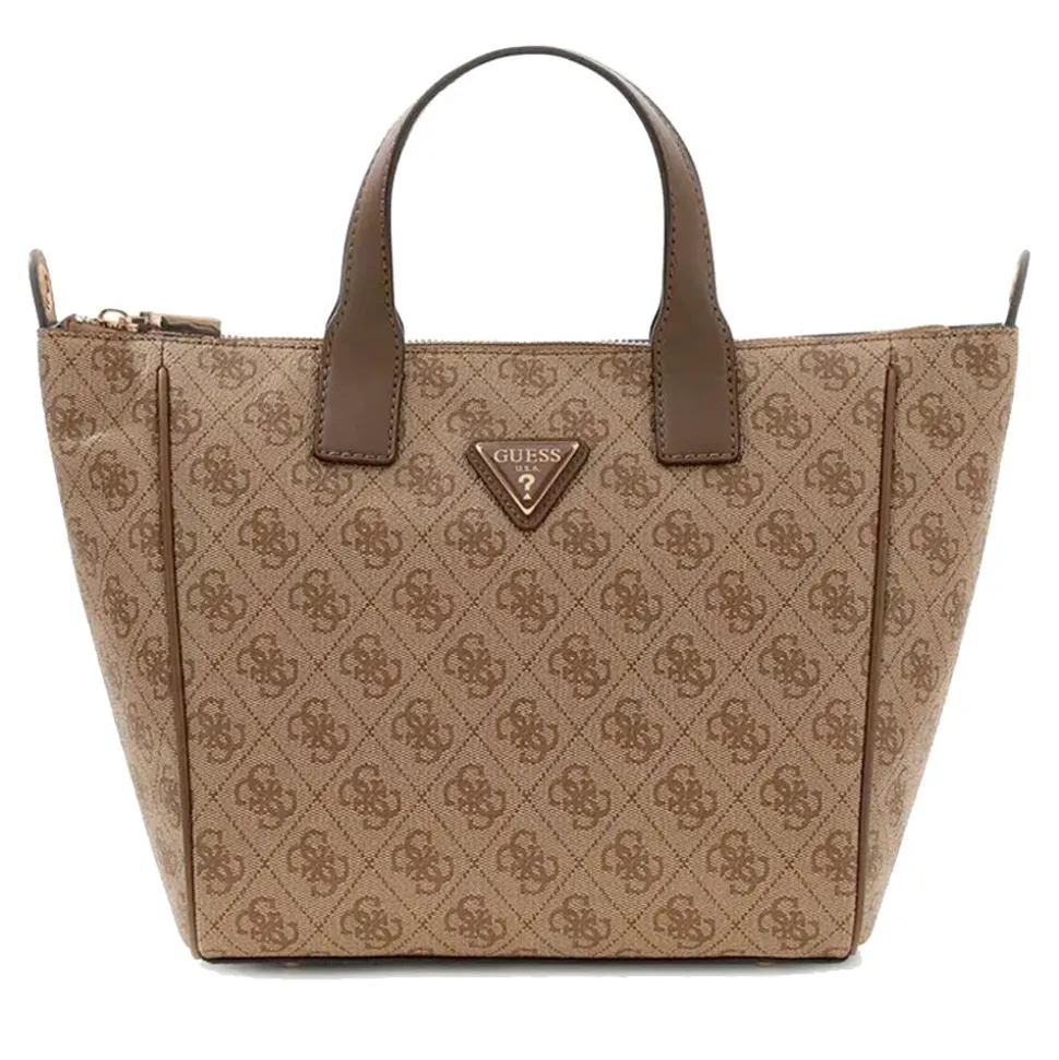 Borsa Donna a Mano in Tessuto GUESS Linea Follie colore Latte Logo