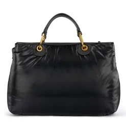 Borsa Donna a Mano Large BRACCIALINI linea Beth Puffy in Nylon Nero