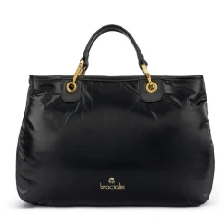 Borsa Donna a Mano Large BRACCIALINI linea Beth Puffy in Nylon Nero
