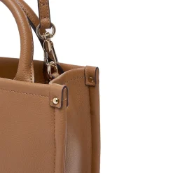Borsa Donna a Mano LIU JO Better stampa Bottalata Marrone con Charm