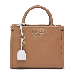 Borsa Donna a Mano LIU JO Better stampa Bottalata Marrone con Charm