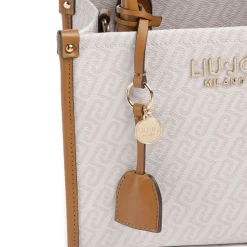 Borsa Donna a Mano LIU JO stampa Monogram Bianco