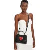 Borsa Donna a Mano LOVE MOSCHINO Nera con Cuore Logato
