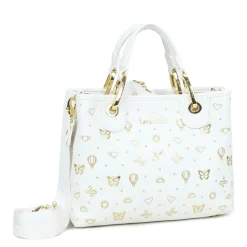 Borsa Donna a Mano Media BRACCIALINI linea Beth Strass Bianco