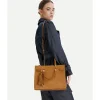 Borsa Donna a Mano Media LIU JO Marrone con Logo Monogram All Over