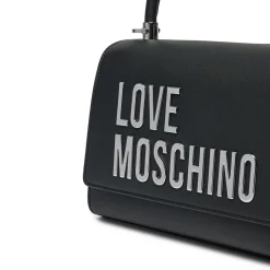 Borsa Donna a Mano Small LOVE MOSCHINO linea Bold Bag colore Nero e Nikel