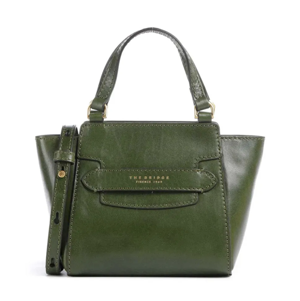 Borsa Donna a Mano THE BRIDGE linea Lucrezia in Pelle Verde Maggiorana