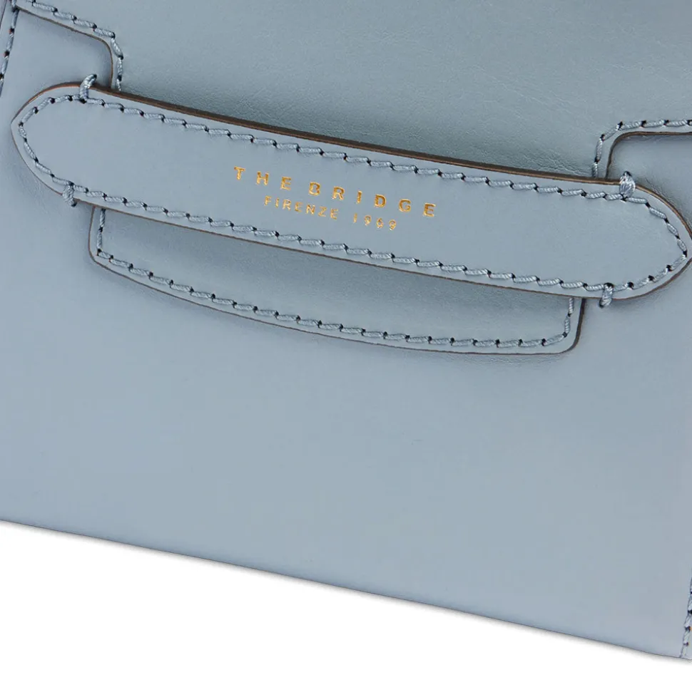 Borsa Donna a Mano THE BRIDGE linea Lucrezia in Pelle Azzurro Acqua