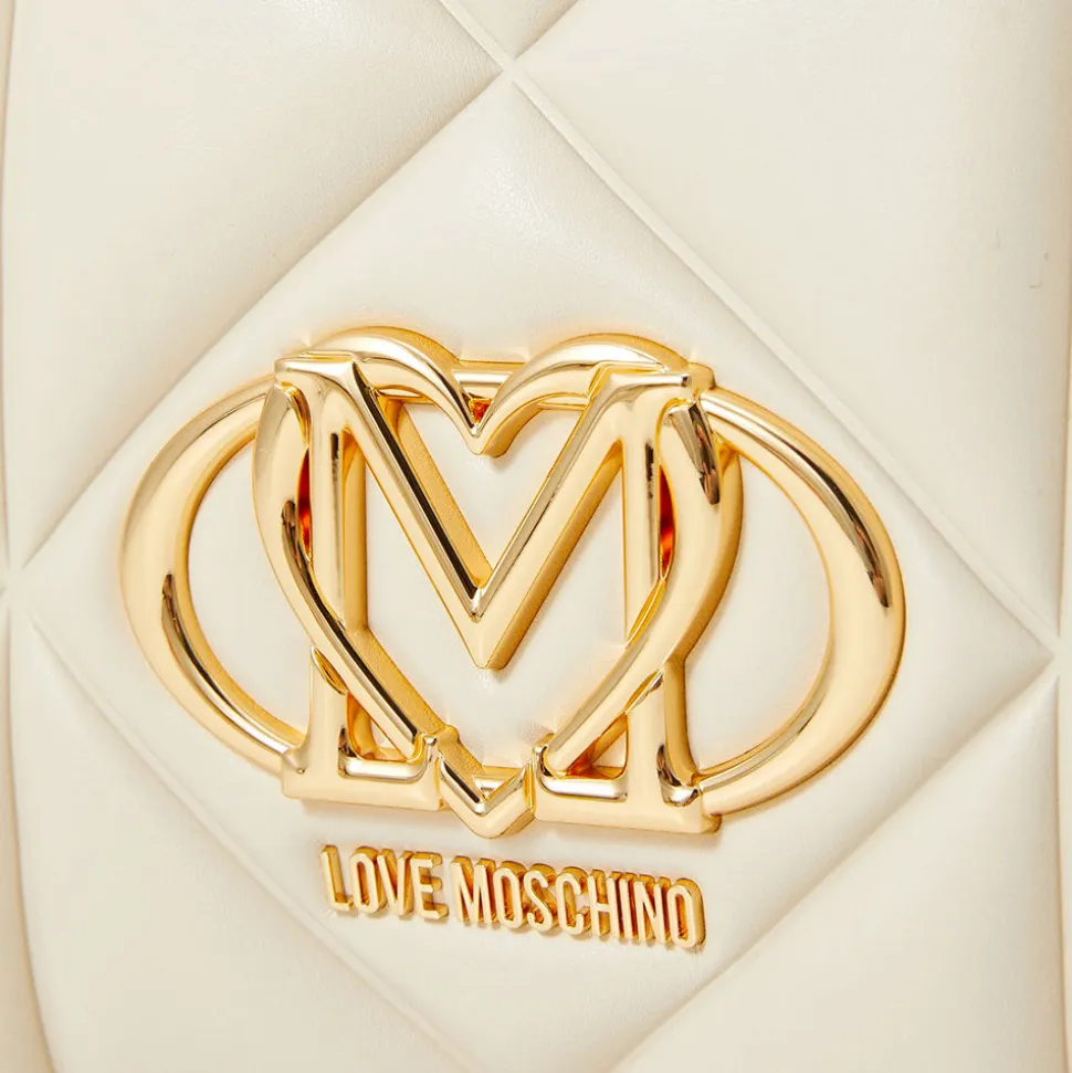 Borsa Donna a Mano Trapuntata LOVE MOSCHINO linea Embossed Avorio