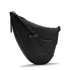 Borsa Donna Asimmetrica a Tracolla COCCINELLE linea Snuggie Medium in Pelle Nera