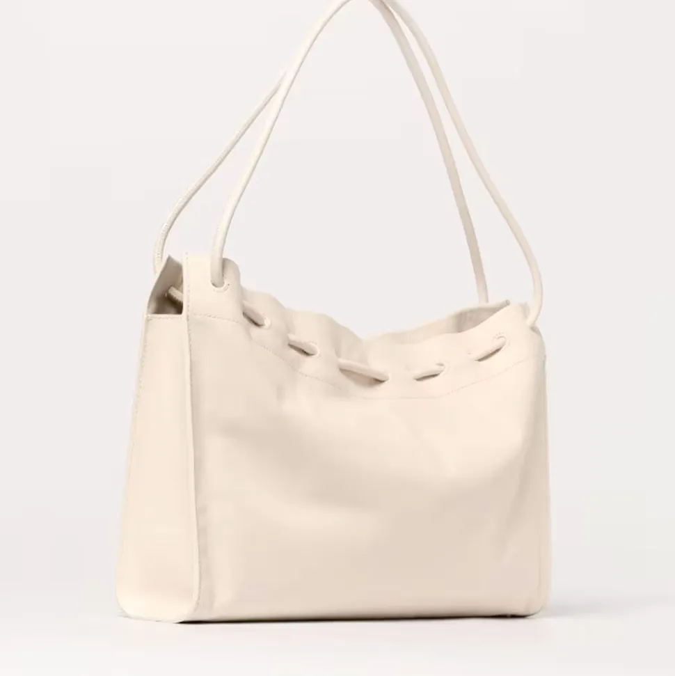 Borsa Donna a Spalla COCCINELLE in Pelle Liscia Linea Isabella Colore Blanco