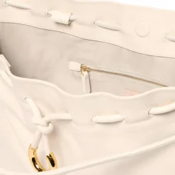 Borsa Donna a Spalla COCCINELLE in Pelle Liscia Linea Isabella Colore Blanco