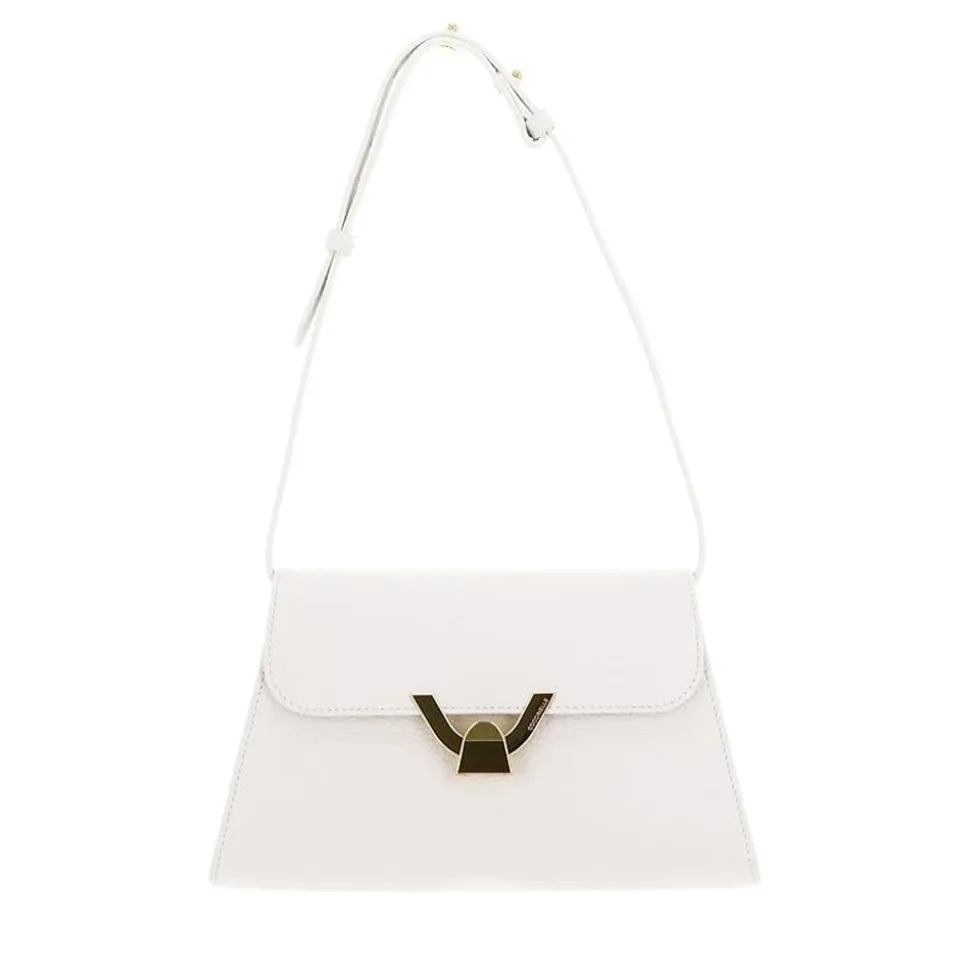 Borsa Donna a Spalla COCCINELLE in Pelle Colore Blanco linea Dew Small