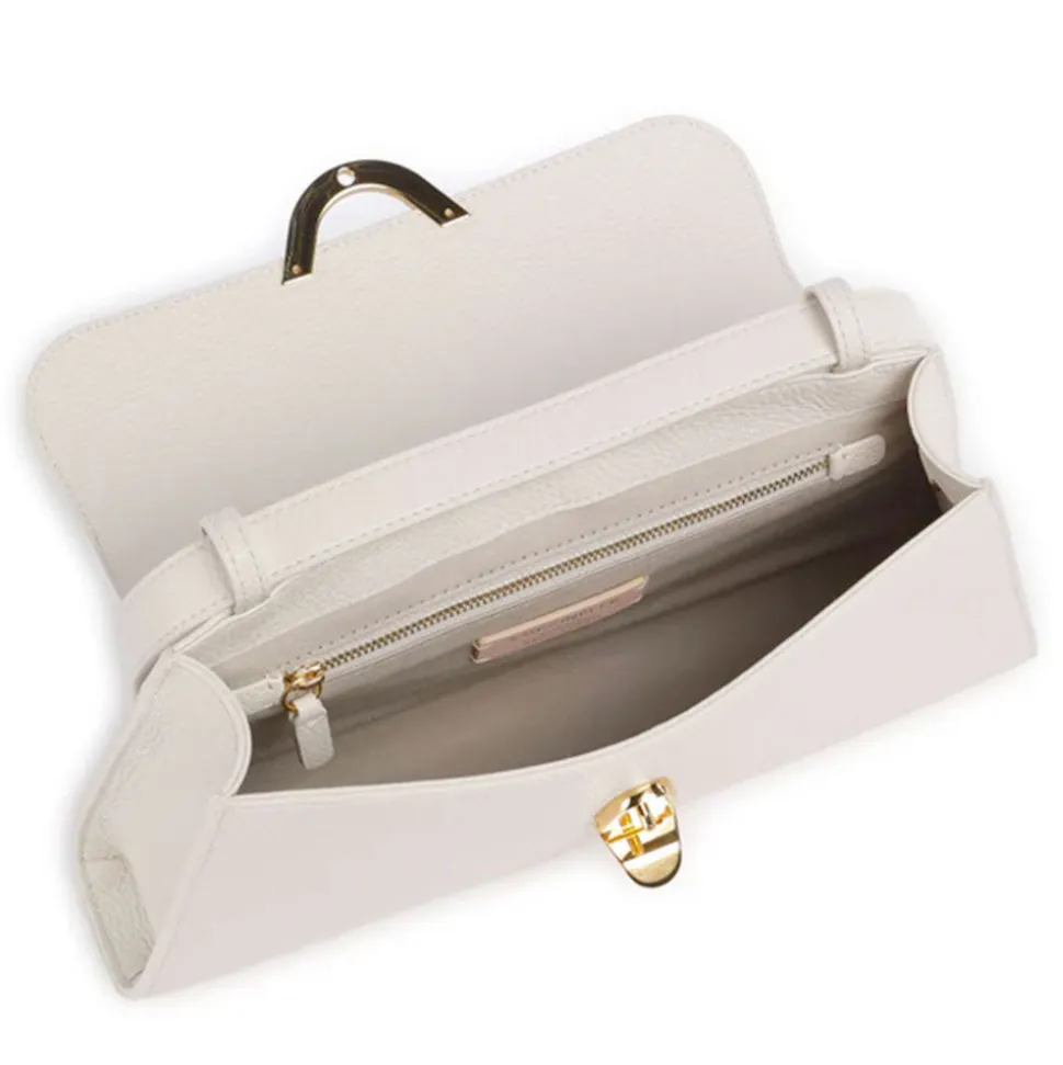 Borsa Donna a Spalla COCCINELLE in Pelle Colore Blanco linea Dew Medium