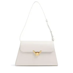 Borsa Donna a Spalla COCCINELLE in Pelle Colore Blanco linea Dew Medium