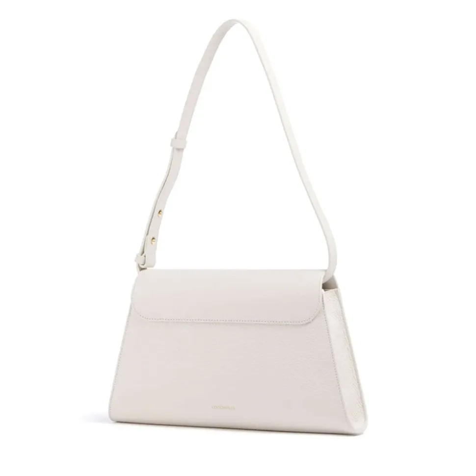 Borsa Donna a Spalla COCCINELLE in Pelle Colore Blanco linea Dew Medium