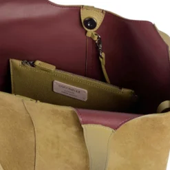 Borsa Donna a Spalla COCCINELLE in Camoscio Linea C-Easy Colore Seagrass