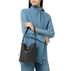 Borsa Donna a Spalla COCCINELLE Linea Nikla Mini Colore Nero - Cognac