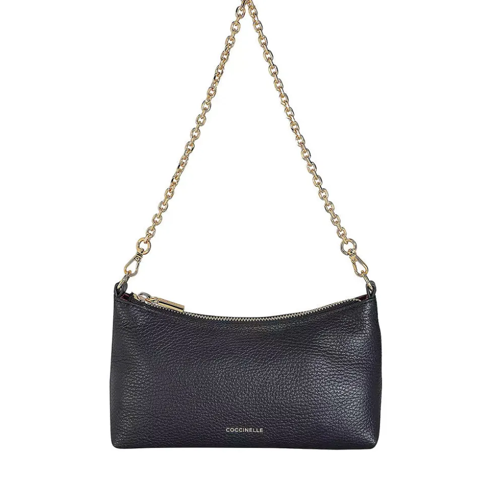 Borsa Donna a Spalla COCCINELLE in Pelle Nera Linea Aura