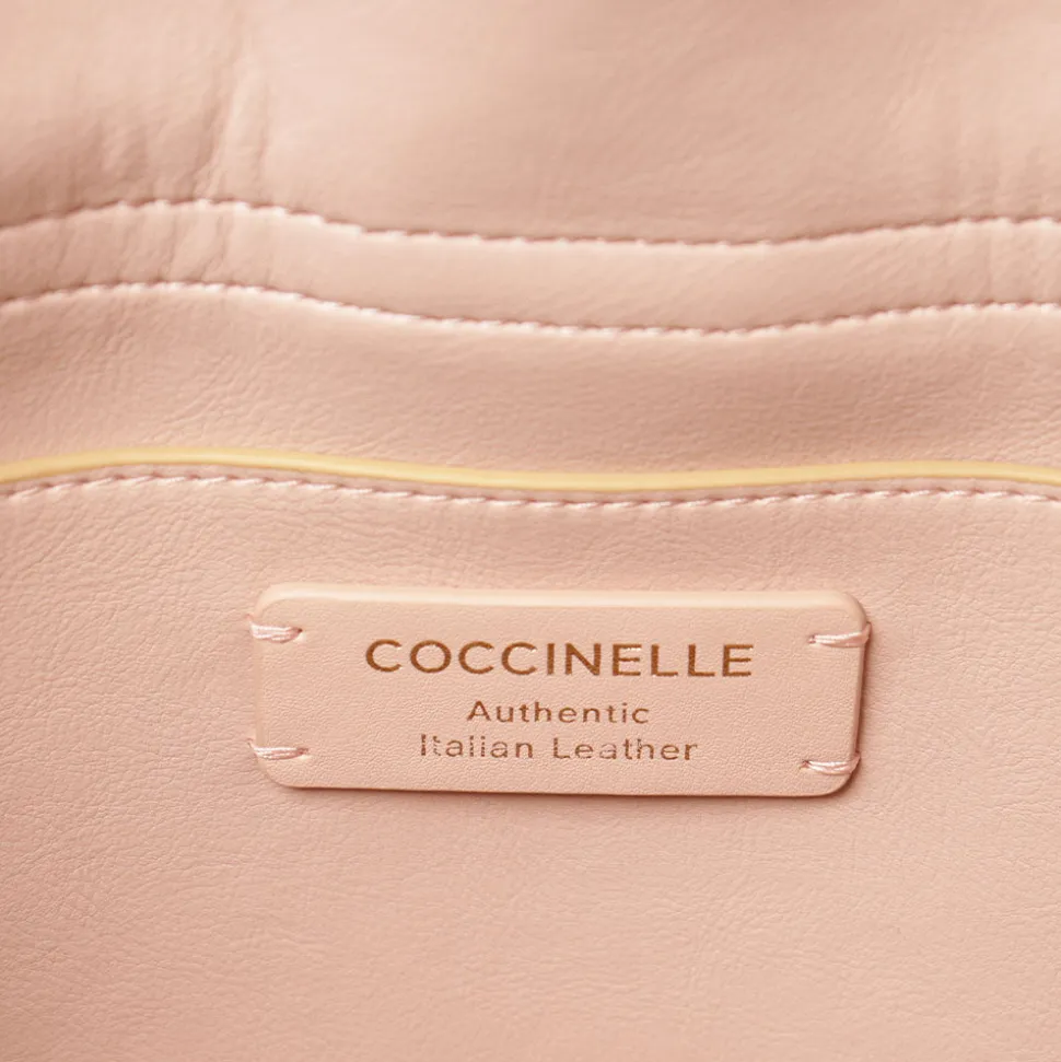 Borsa Donna a Spalla COCCINELLE linea Himma Medium in Pelle Fresh Beige