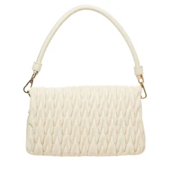 Borsa Donna a Spalla con Tracolla LOVE MOSCHINO Trapuntata Avorio