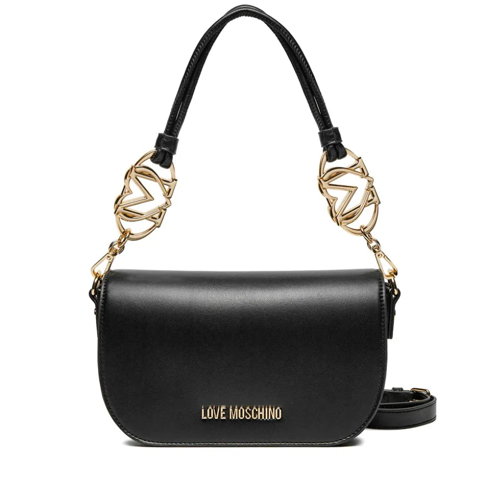 Borsa Donna a Spalla con Tracolla LOVE MOSCHINO linea Jewel Nera