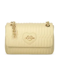 Borsa Donna a Spalla e a Tracolla LOVE MOSCHINO linea Bubby Love in Ecopelle color Burro