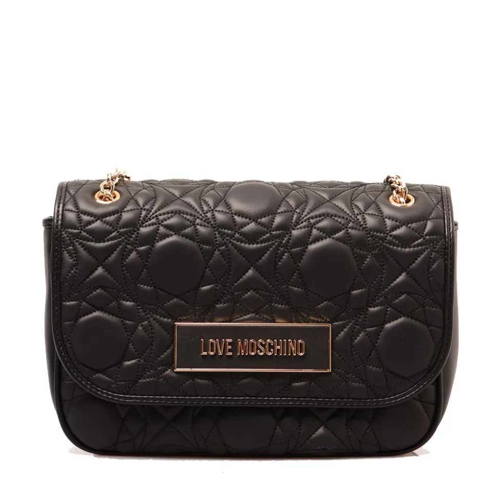 Borsa Donna a Spalla e Tracolla LOVE MOSCHINO in Nappa Trapuntata Nera