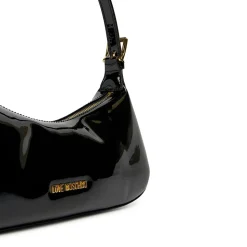 Borsa Donna a Spalla LOVE MOSCHINO in Ecopelle Effetto Vernice Nera