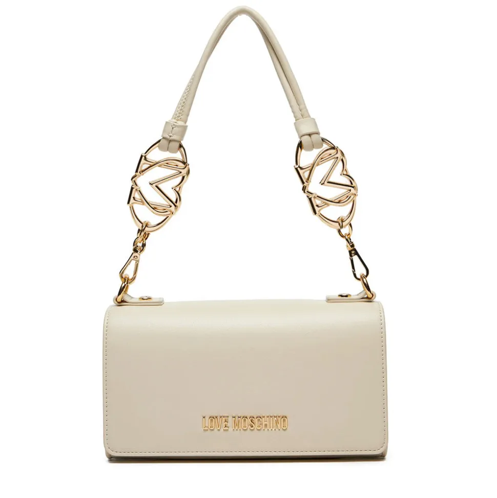 Borsa Donna a Spalla LOVE MOSCHINO linea Jewel Avorio