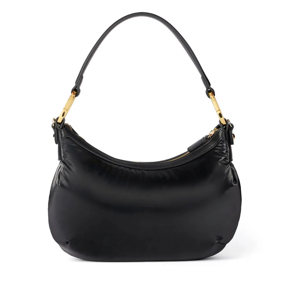 Borsa Donna a Spalla Media BRACCIALINI linea Beth Puffy in Nylon Nero