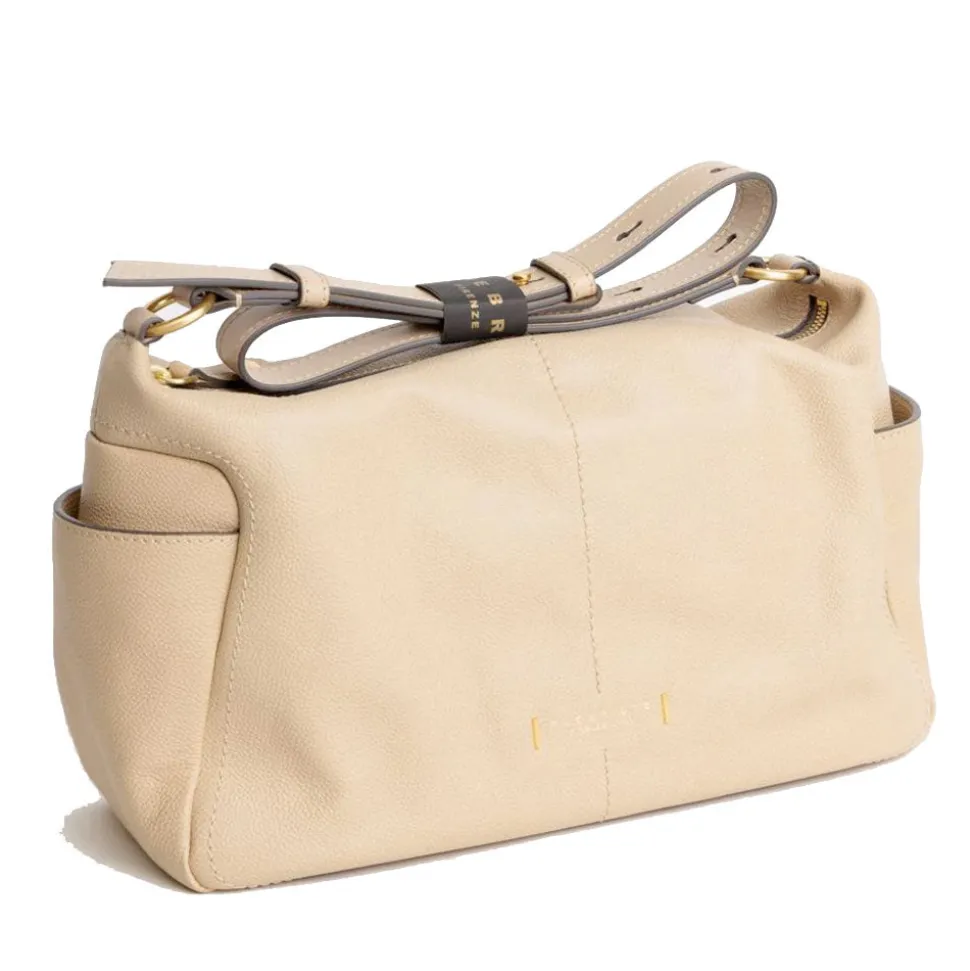 Borsa Donna a Spalla THE BRIDGE linea Letizia in Pelle color Burro
